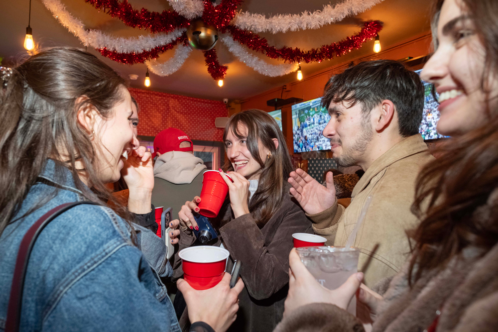 All smiles as a pierogi drops in Parma at midnight on New Year’s Eve