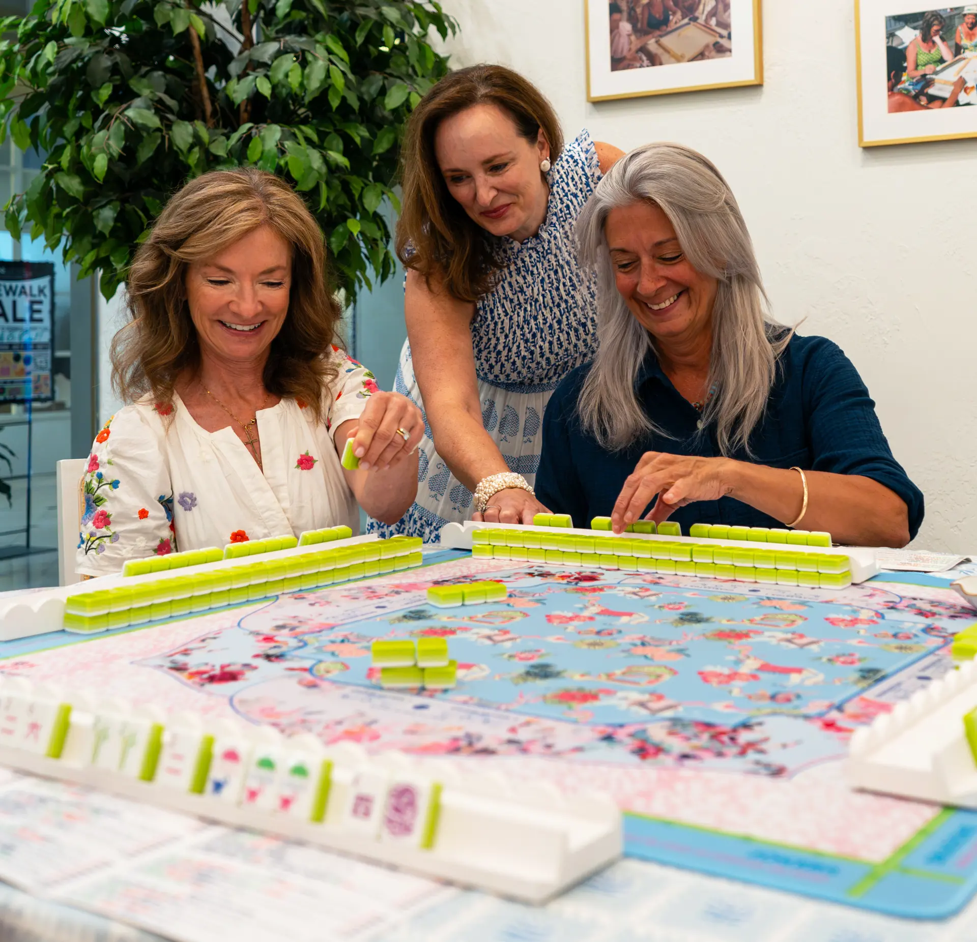 Amy Myers teaching Mahjong at her studio.