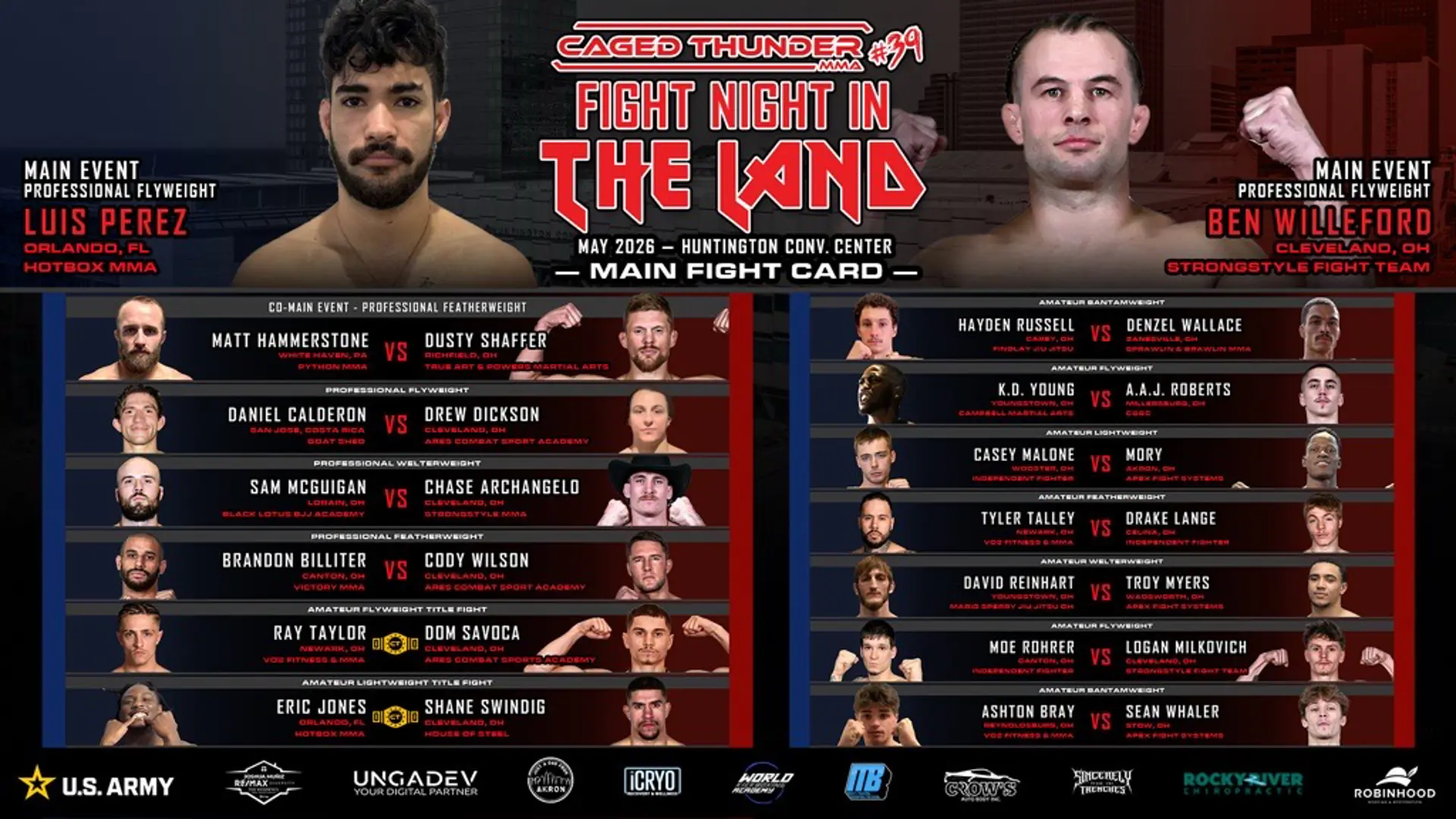 Caged Thunder Fight Night in the Land
