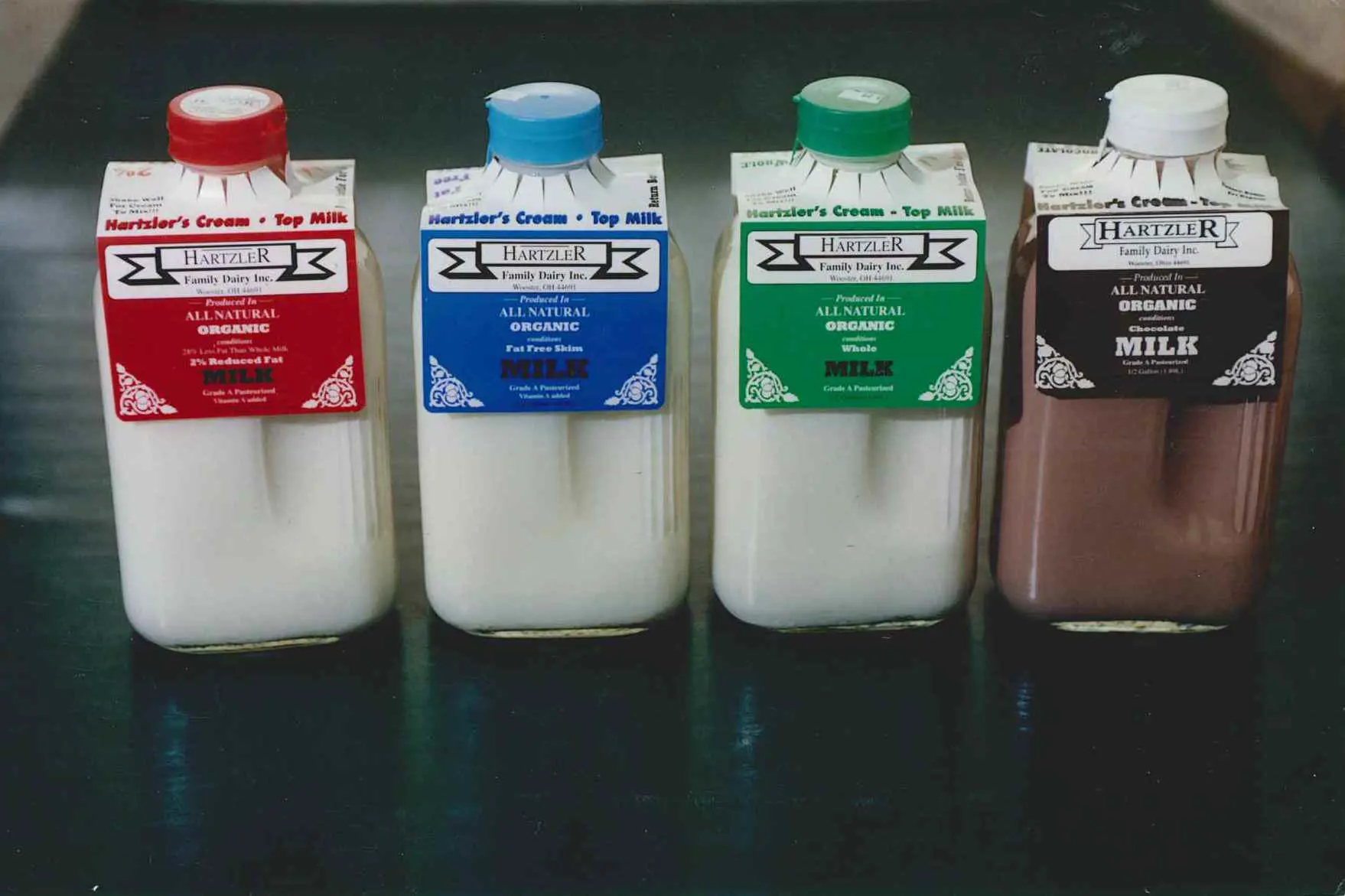 Hartzler milk glass bottles