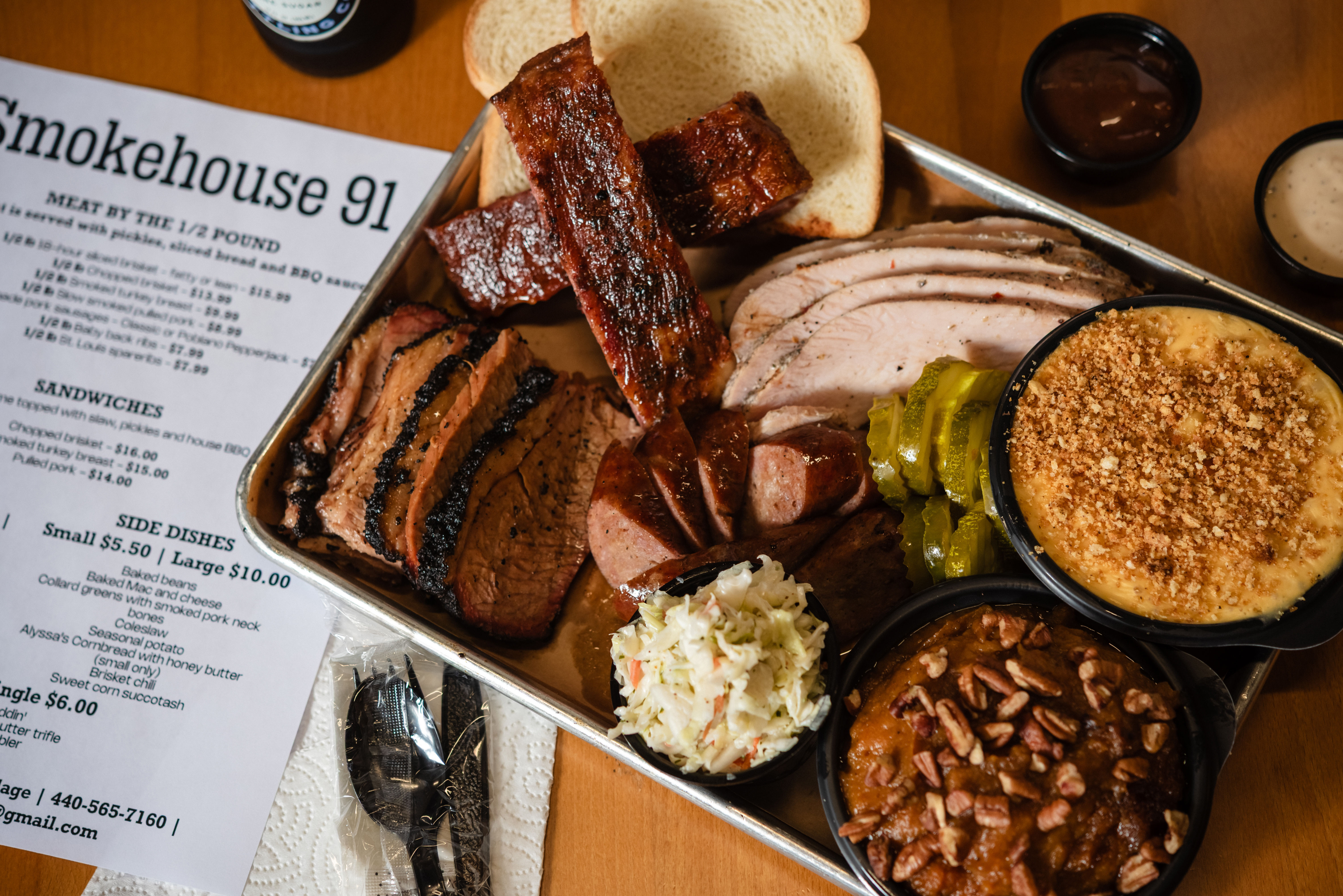 Opened in March, Smokehouse 91 is a straightforward Texas-style, counter-service barbecue joint with all the fixins.