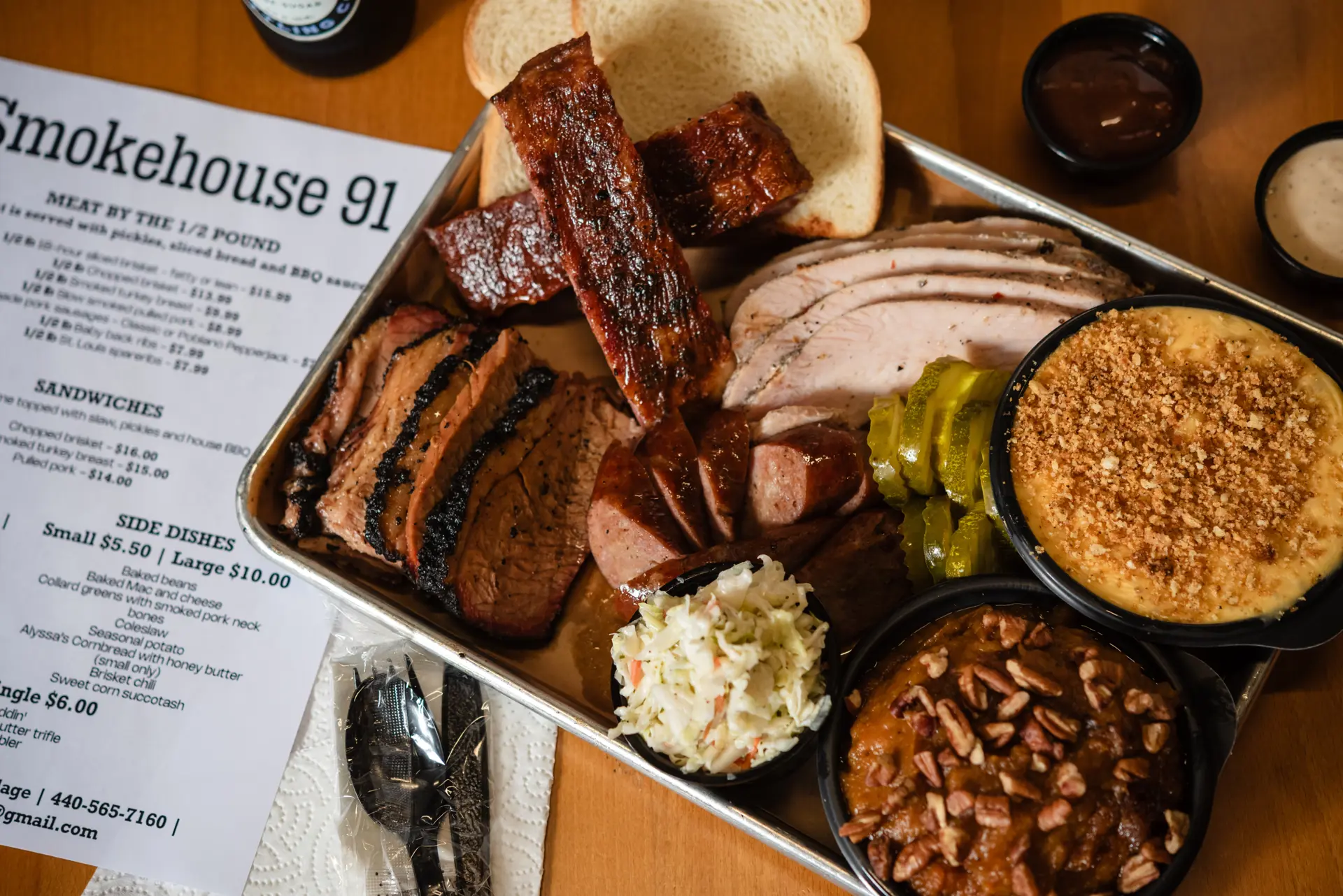 Opened in March, Smokehouse 91 is a straightforward Texas-style, counter-service barbecue joint with all the fixins.