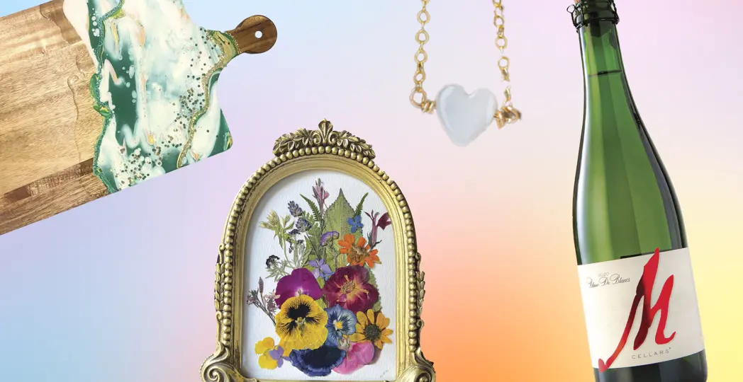 Courtesy M Cellars, Courtesy Boardroom Charcuterie, Courtesy Into the Pines Jewelry, Courtesy Walker Roots Design