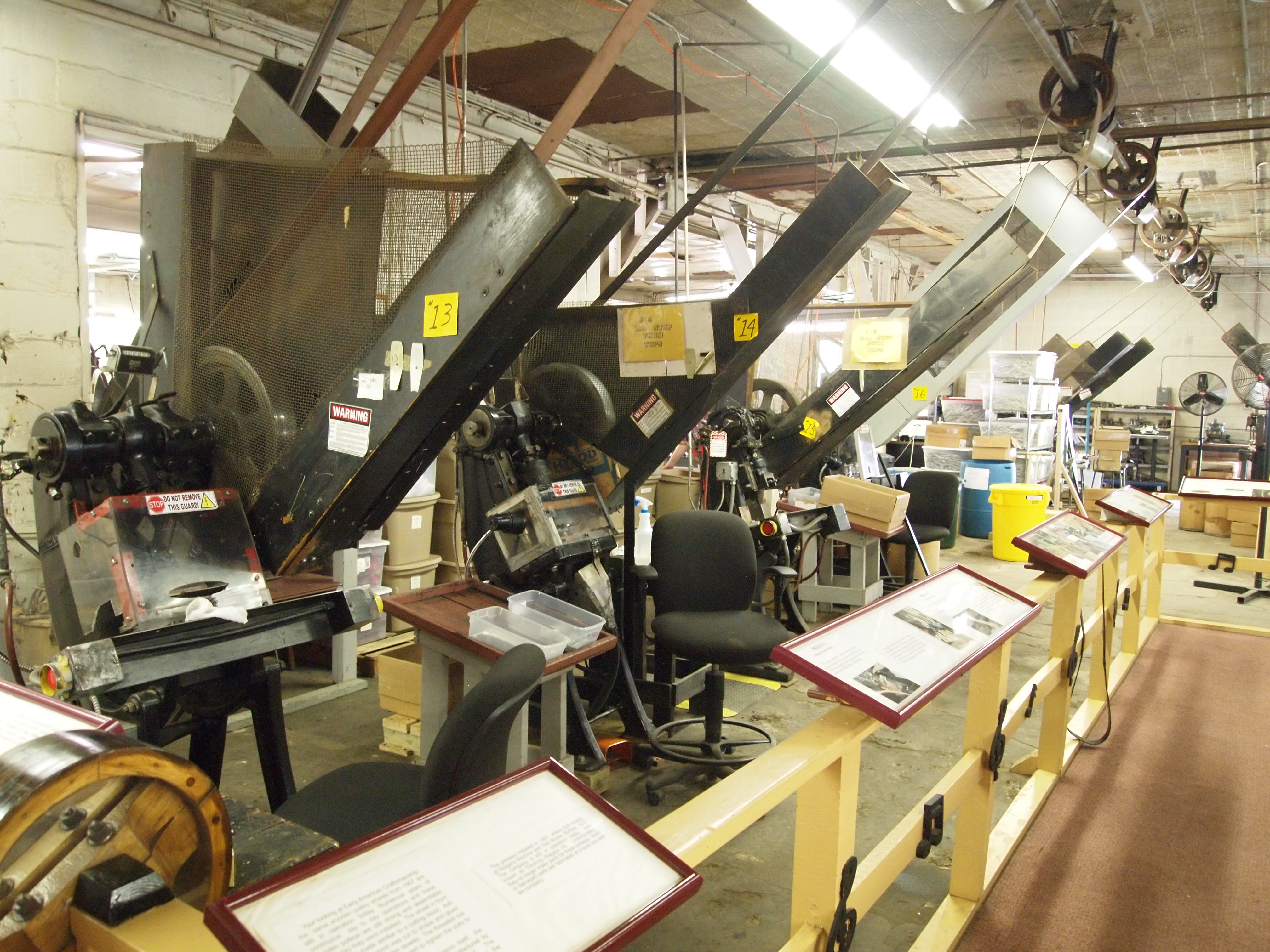 Factory equipment at The Original Kazoo Co. in Eden, New York (photo from Wikimedia Commons) Factory equipment at The Original Kazoo Co. in Eden, New York (photo from Wikimedia Commons)