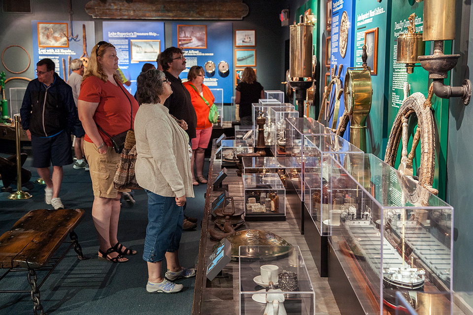 Visitors at the Great Lakes Shipwreck Museum in Paradise, Michigan (photo by GLSHS Photo) Visitors at the Great Lakes Shipwreck Museum in Paradise, Michigan (photo by GLSHS Photo)