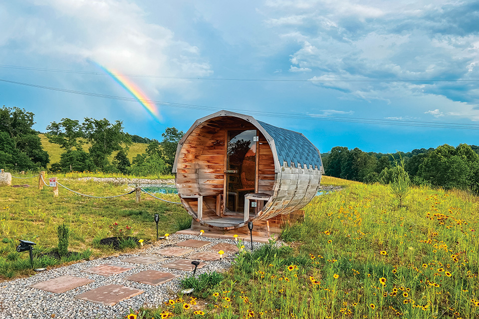 Sauna pod at Nature Mystique Retreat in Creola, Ohio (photo courtesy of Nature Mystique Retreat) Sauna pod at Nature Mystique Retreat in Creola, Ohio (photo courtesy of Nature Mystique Retreat)