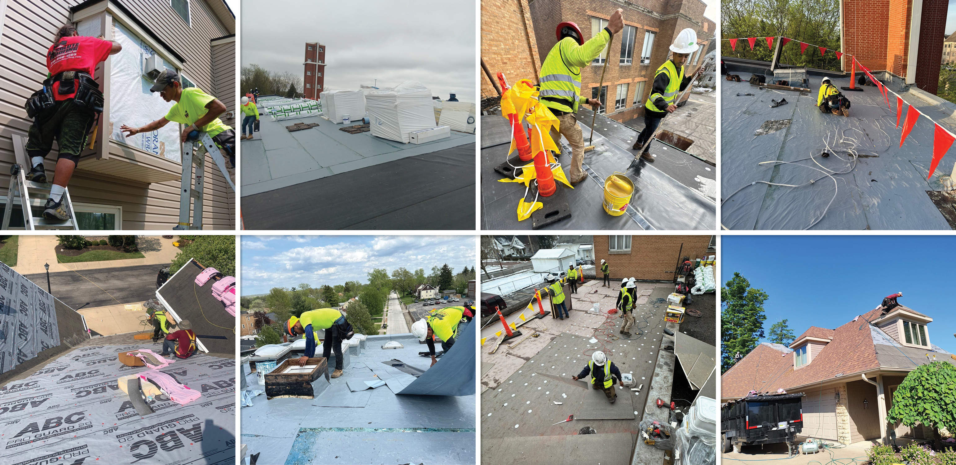 A secondary collage of roofing projects completed by Absolute Roofing and Construction A secondary collage of roofing projects completed by Absolute Roofing and Construction