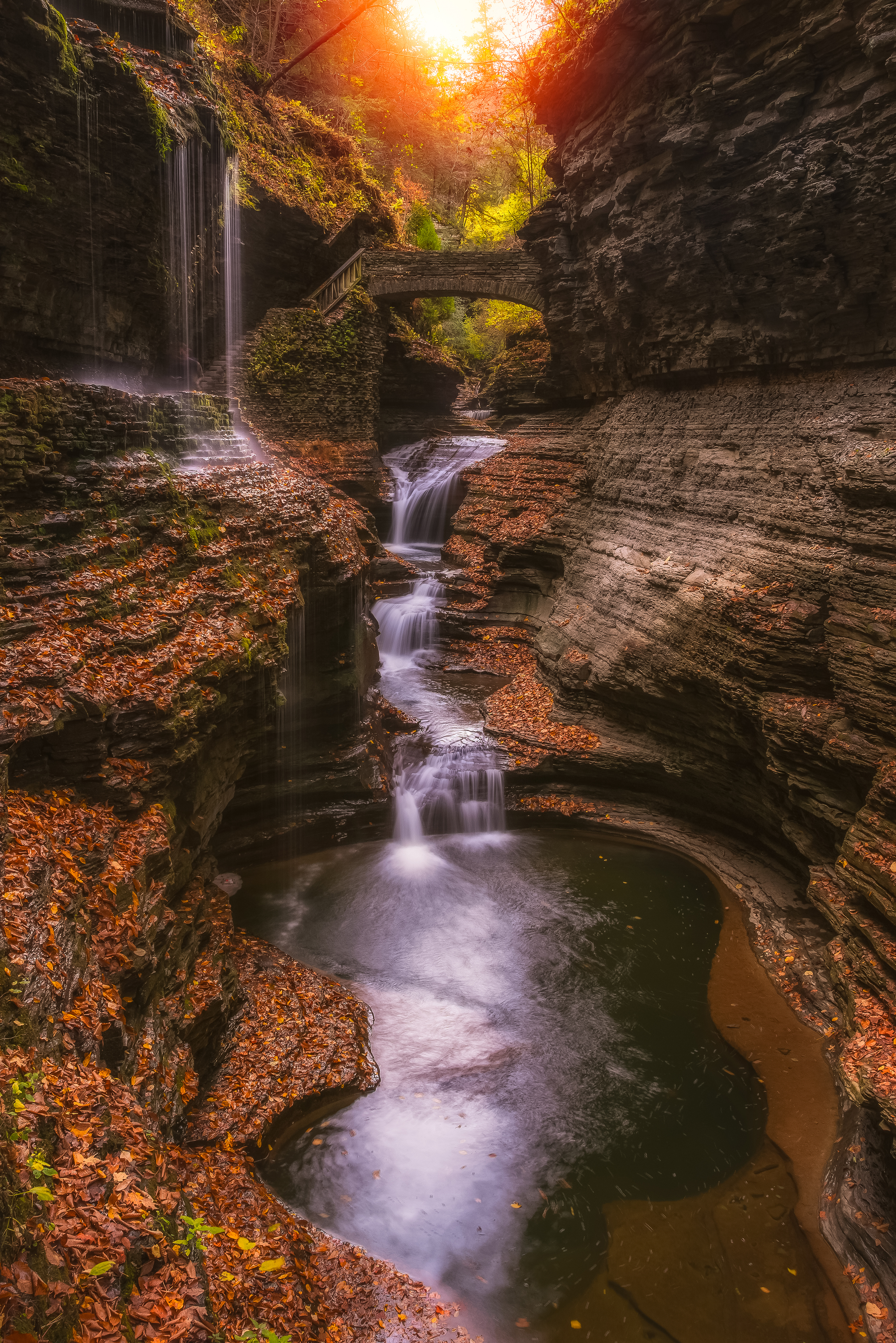 Fall color at Watkins Glen State Park in Watkins Glen, New York (photo by iStock) Fall color at Watkins Glen State Park in Watkins Glen, New York (photo by iStock)