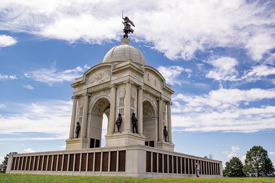 Memorial at Gettysburg National Military Park in Gettysburg, Pennsylvania (photo courtesy of National Park Service) Memorial at Gettysburg National Military Park in Gettysburg, Pennsylvania (photo courtesy of National Park Service)
