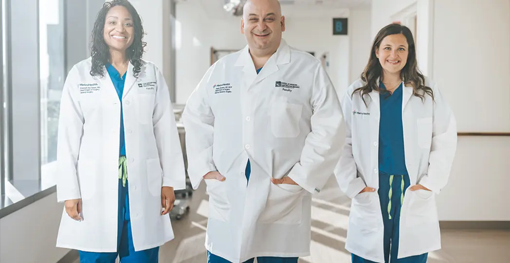 Dr. McClinton, Dr. Bardaro and Dr. Dorsey — trusted MetroHealth surgeons who meet you where you are on your weight loss journey.