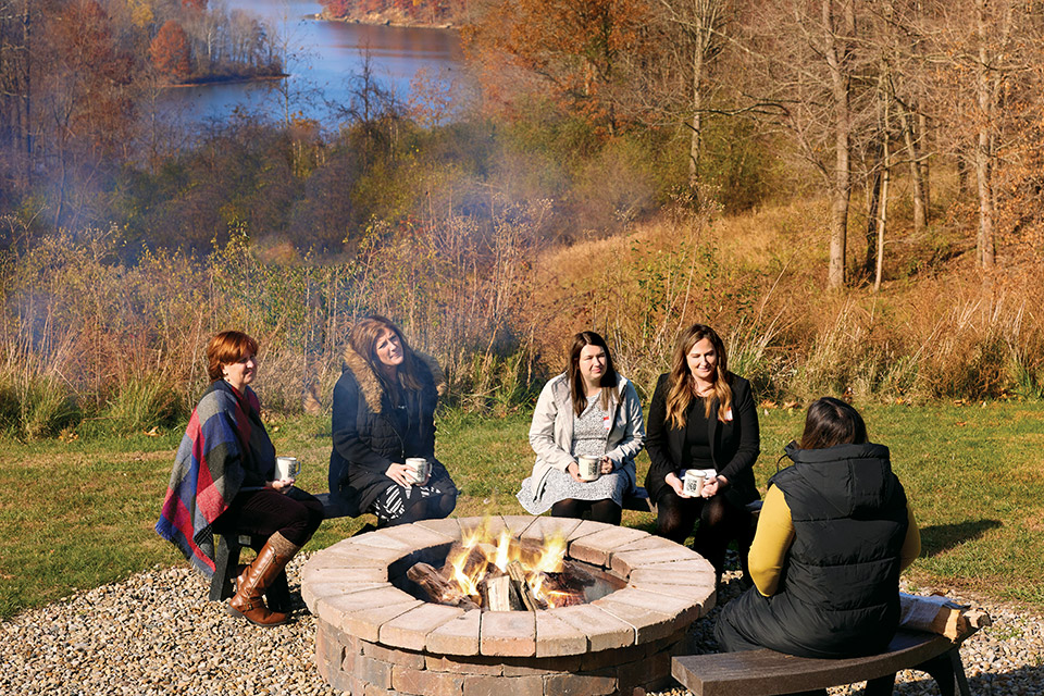 Fire pit at Salt Fork Lodge and Conference Center (photo by Kevin Kopanski)