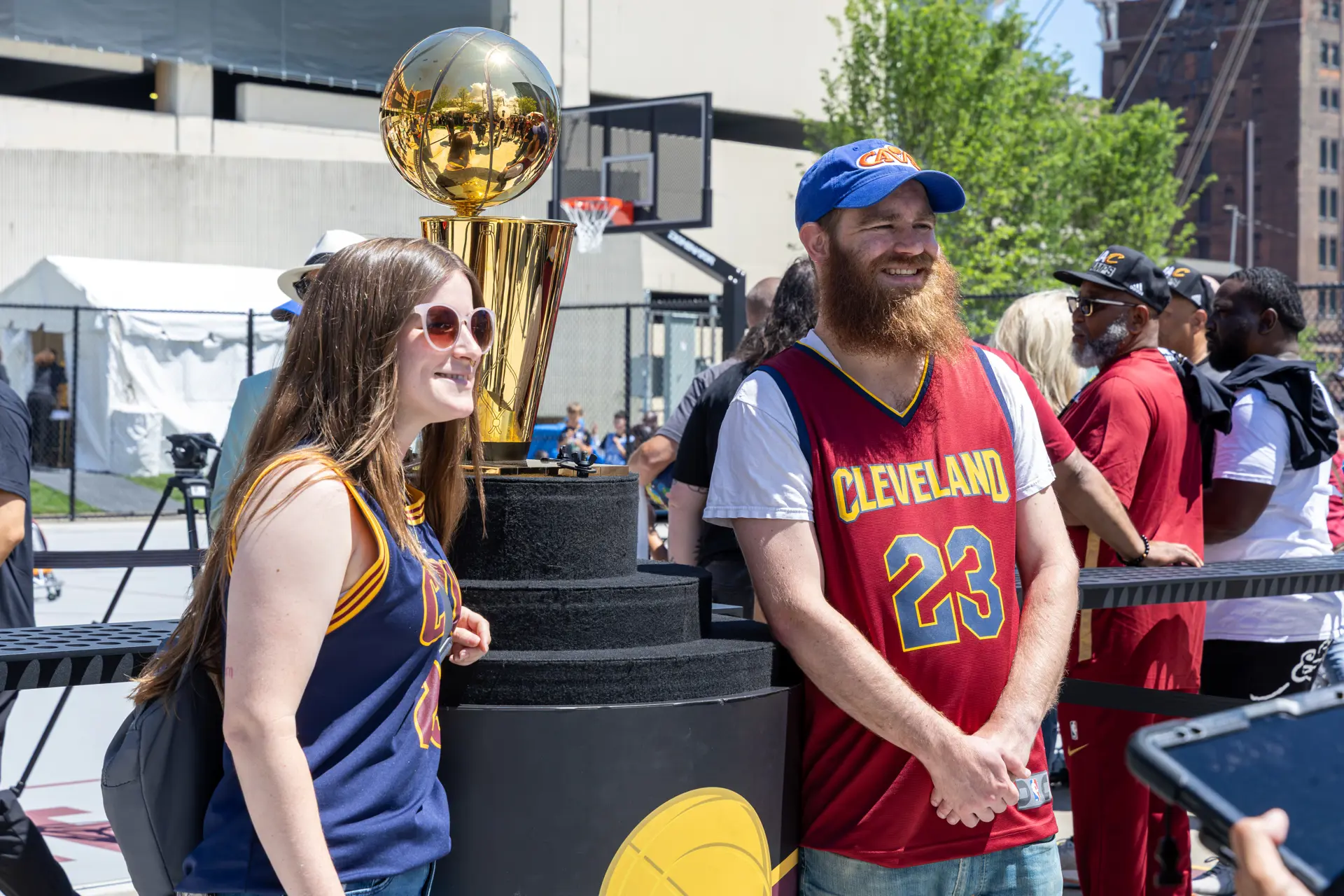 The Cavaliers’ New Outdoor Basketball Court Commemorates Cleveland’s 2016 Championship Win