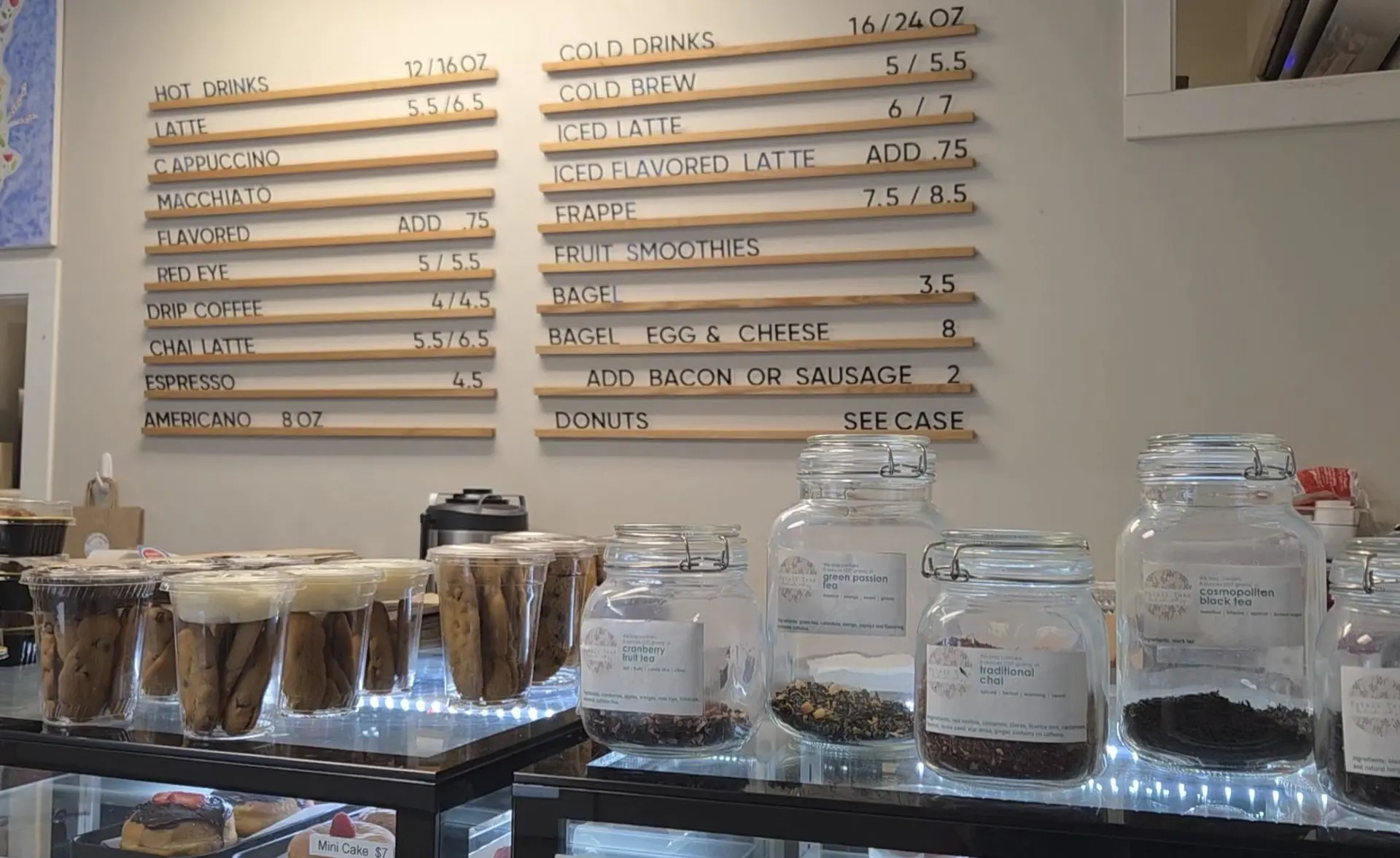 Coffee menu board