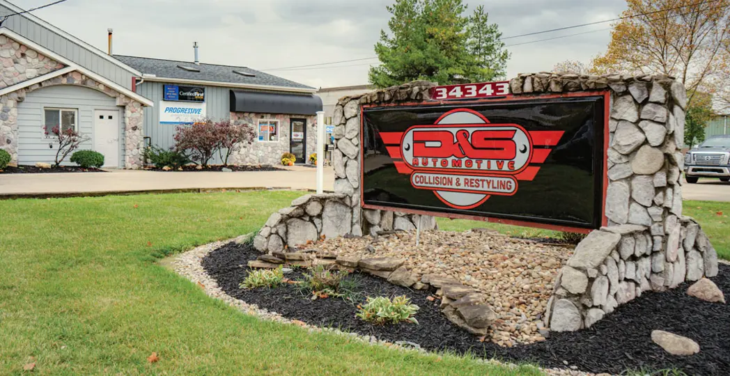 the D&S Automotive sign