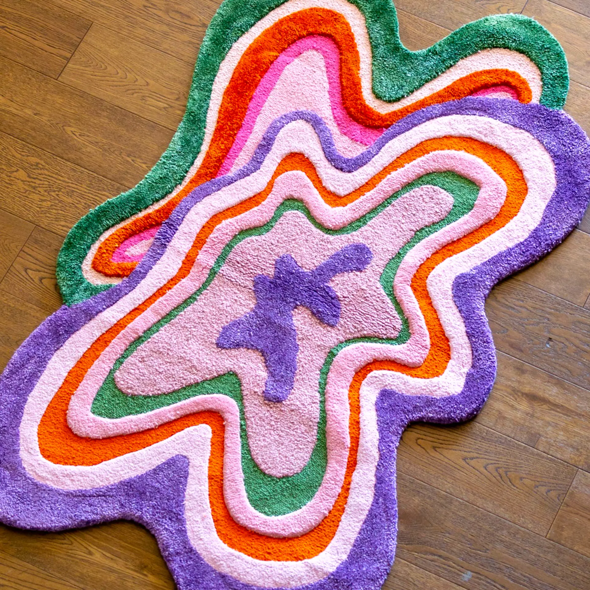 vegan products squiggle rug by yaya & co.