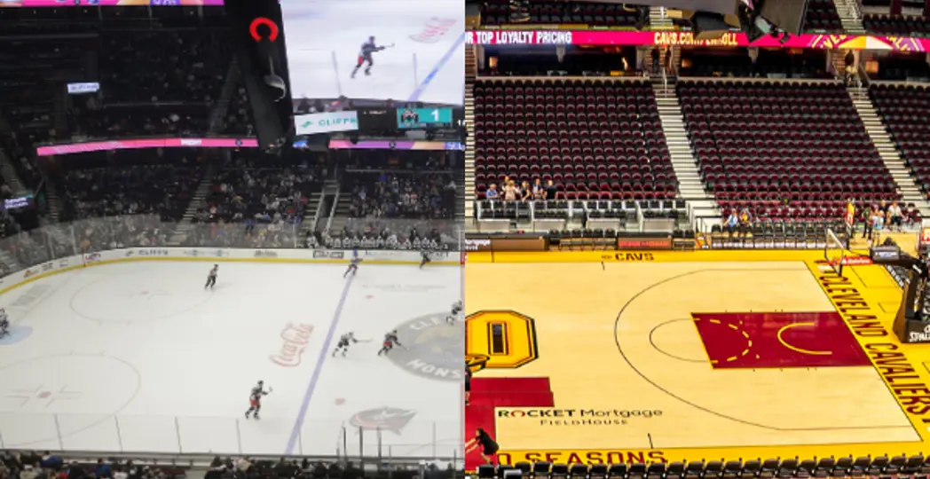 Golden Rockets Home Rink Entrence From Cavs Court to Monsters Hockey Rink: Behind Rocket Arena’s Quick ...
