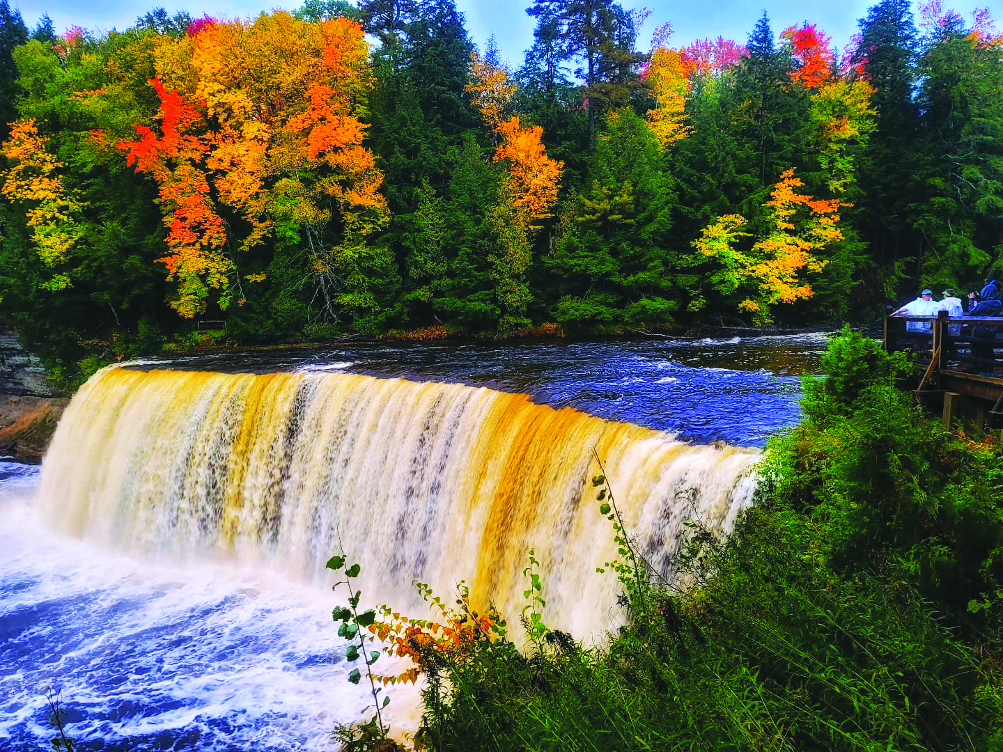The famous falls at Tahquamenon Falls State Park in Paradise, Michigan (photo courtesy of Upper Peninsula Travel & Recreation) The famous falls at Tahquamenon Falls State Park in Paradise, Michigan (photo courtesy of Upper Peninsula Travel & Recreation)