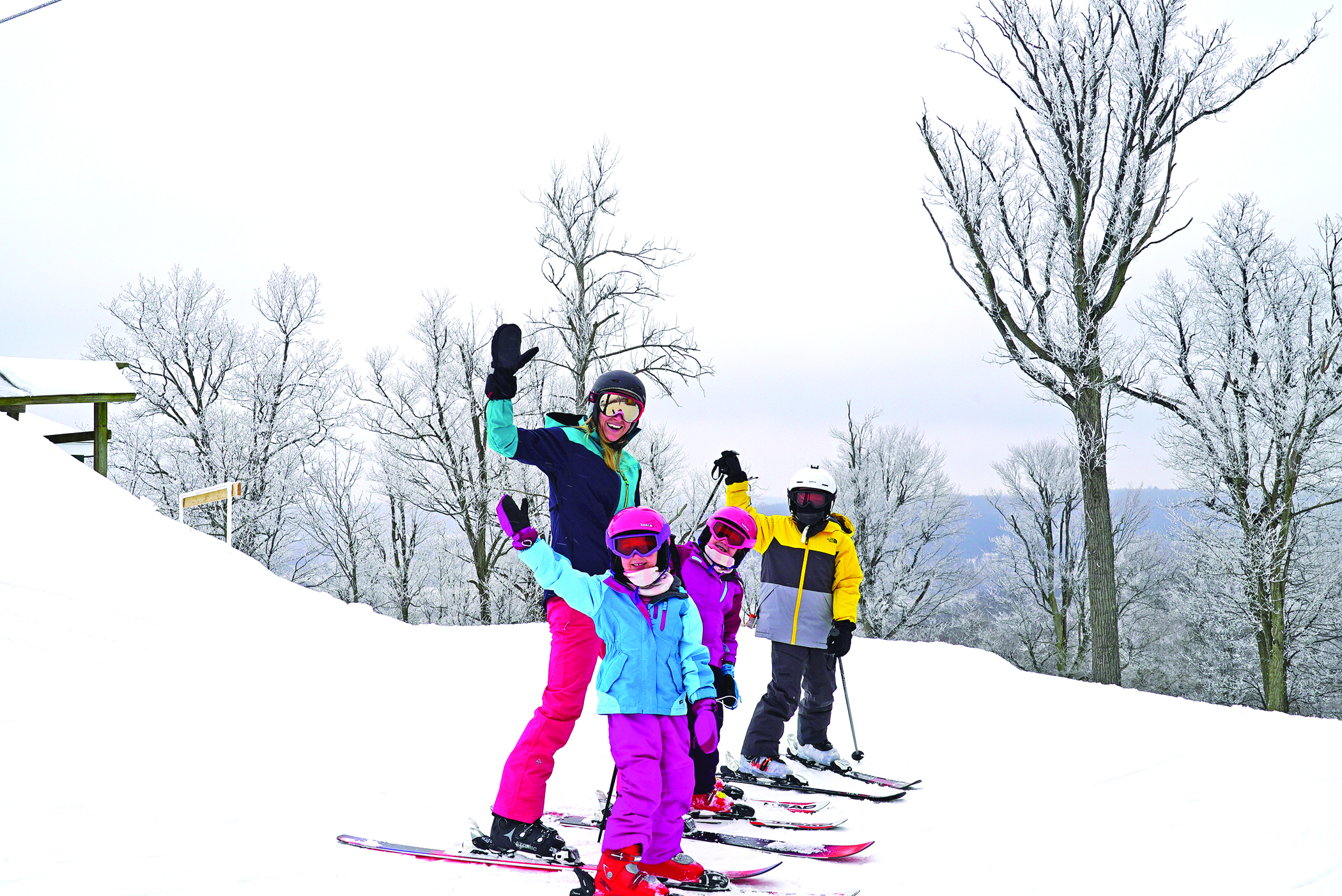 Family skiing at Mad River Mountain in Zanesfield, Ohio (photo courtesy of Vail Resorts)  Family skiing at Mad River Mountain in Zanesfield, Ohio (photo courtesy of Vail Resorts)