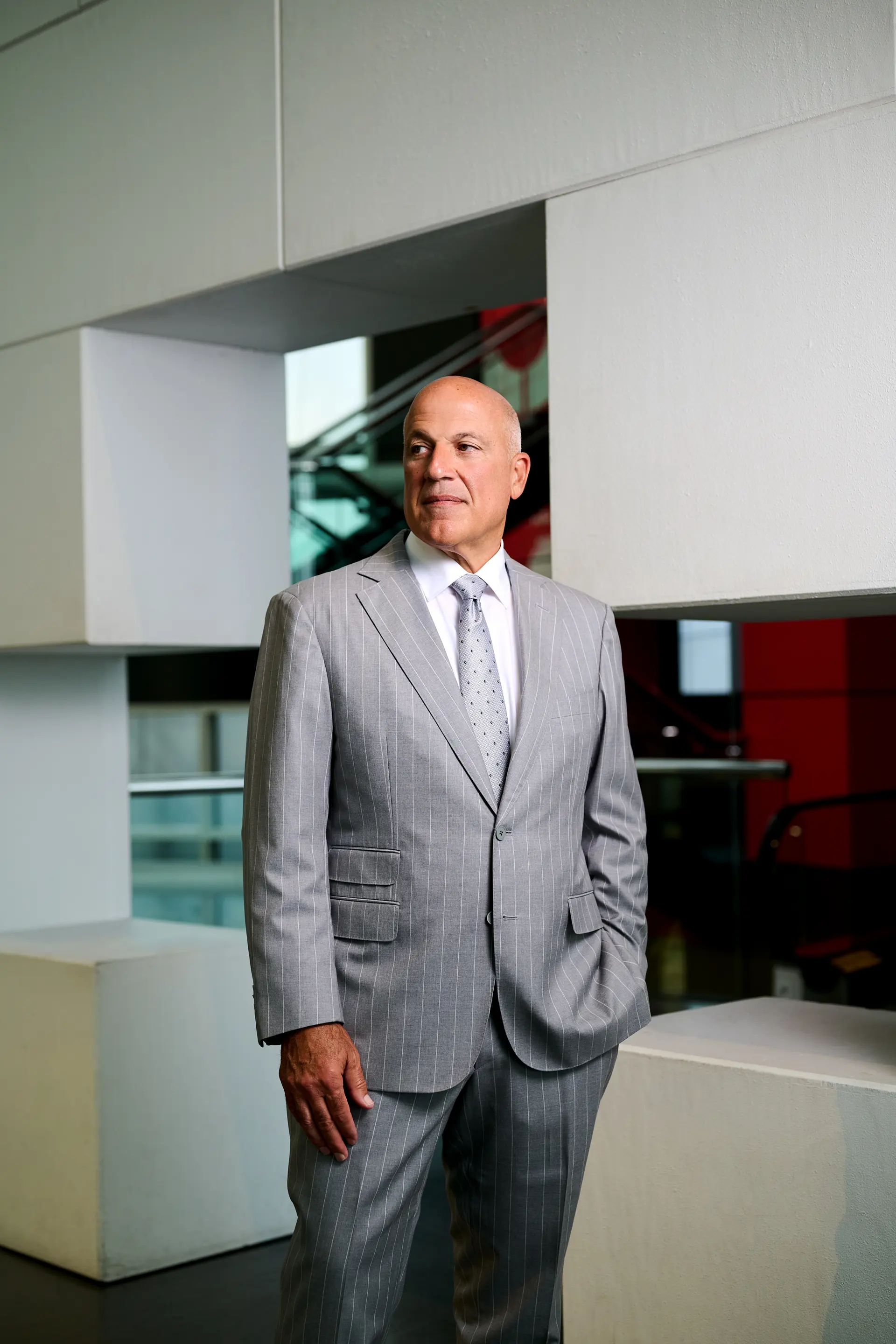 John G. Morikis posing