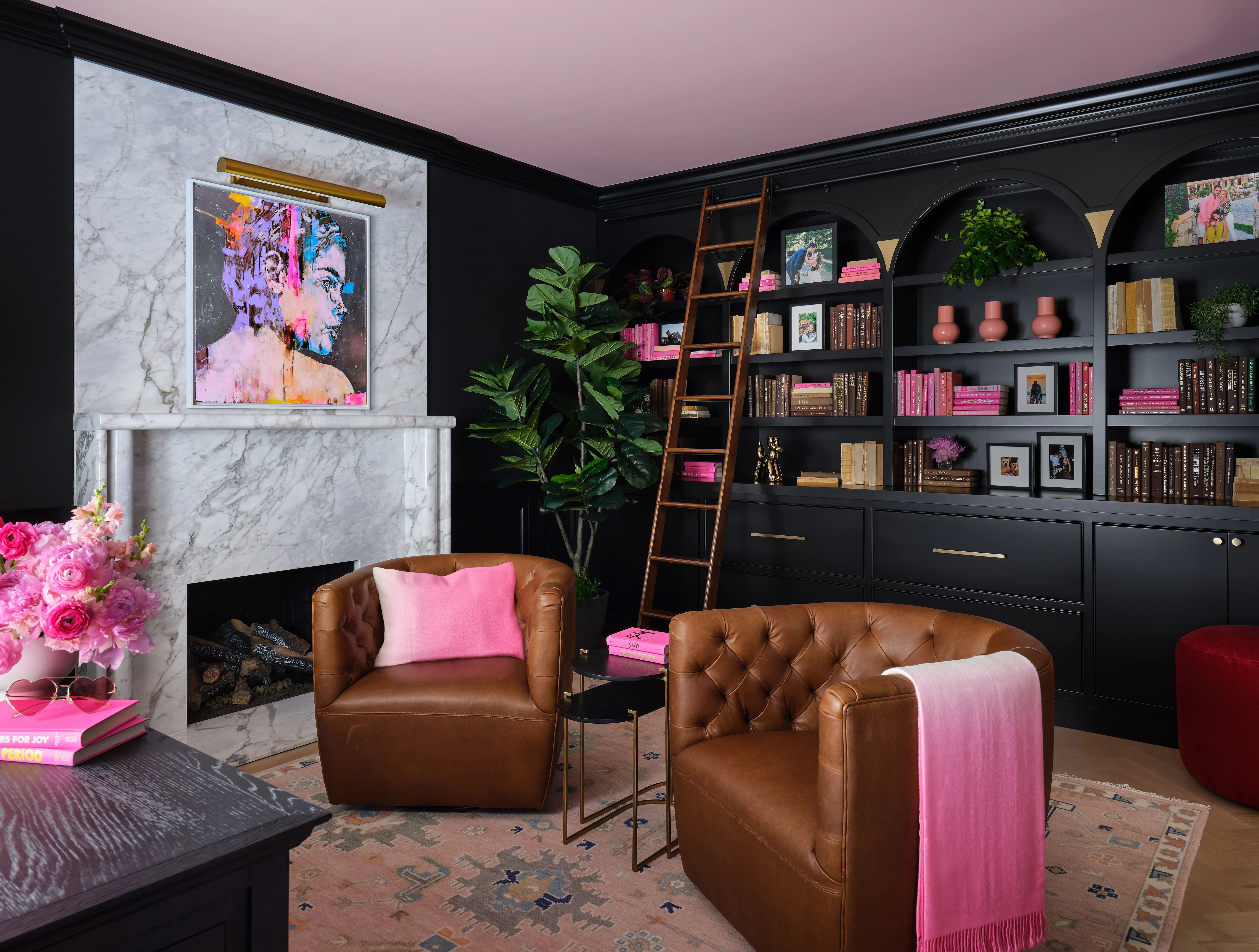 This Pepper Pike Home Is Revitalized With Bold Pinks and Gilded Touches