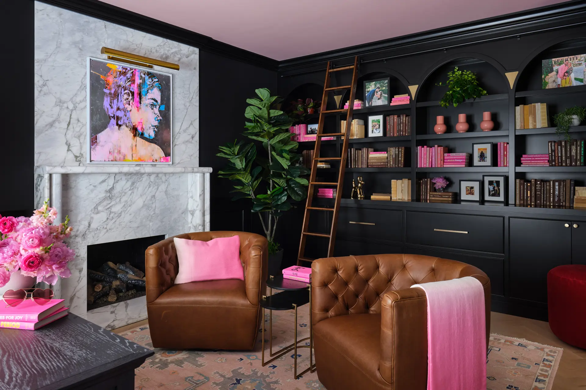 This Pepper Pike Home Is Revitalized With Bold Pinks and Gilded Touches