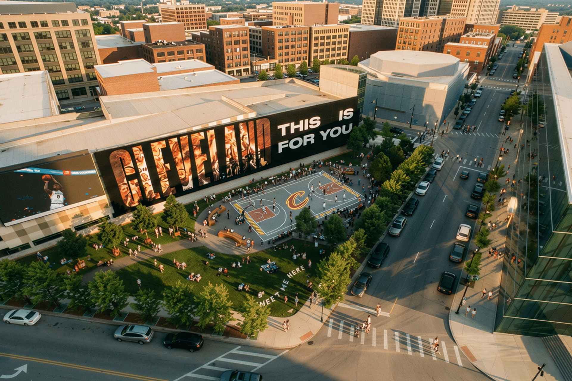 Downtown Basketball Court Fast-Tracked for 2016 Cavs Championship Anniversary