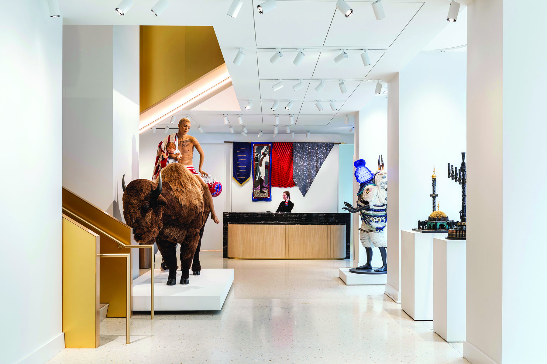 Inside the 21c Museum Hotel in Chicago Illinois (photo by Julie Soeffer)  Inside the 21c Museum Hotel in Chicago Illinois (photo by Julie Soeffer)