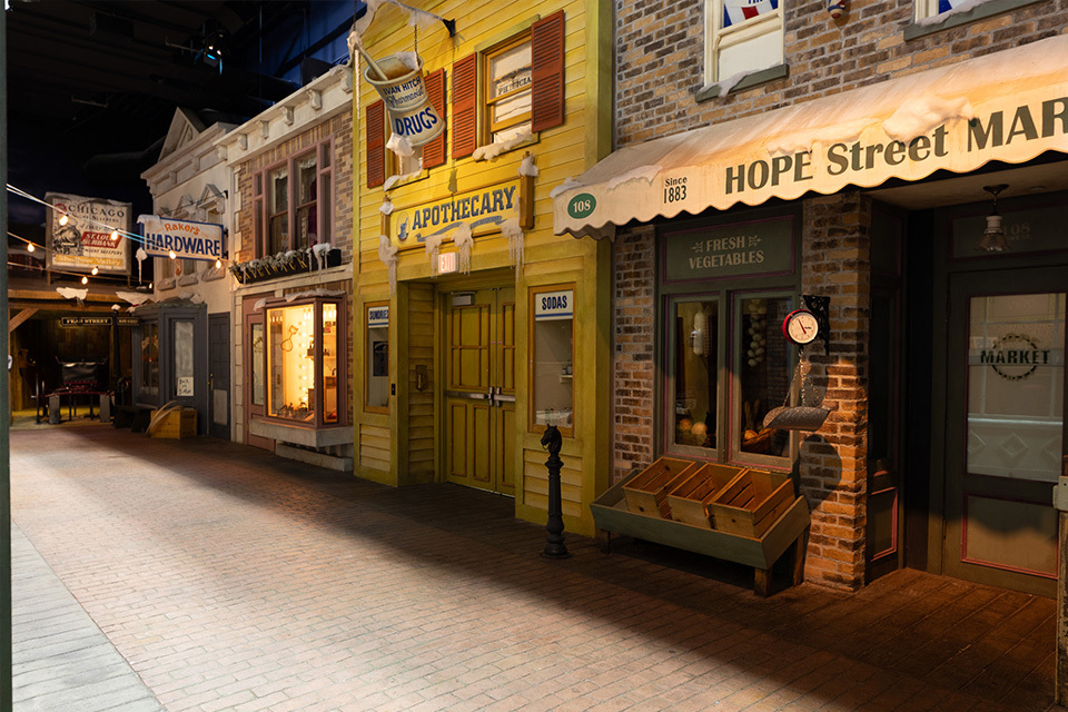 Progress Exhibit Businesses (courtesy of COSI)