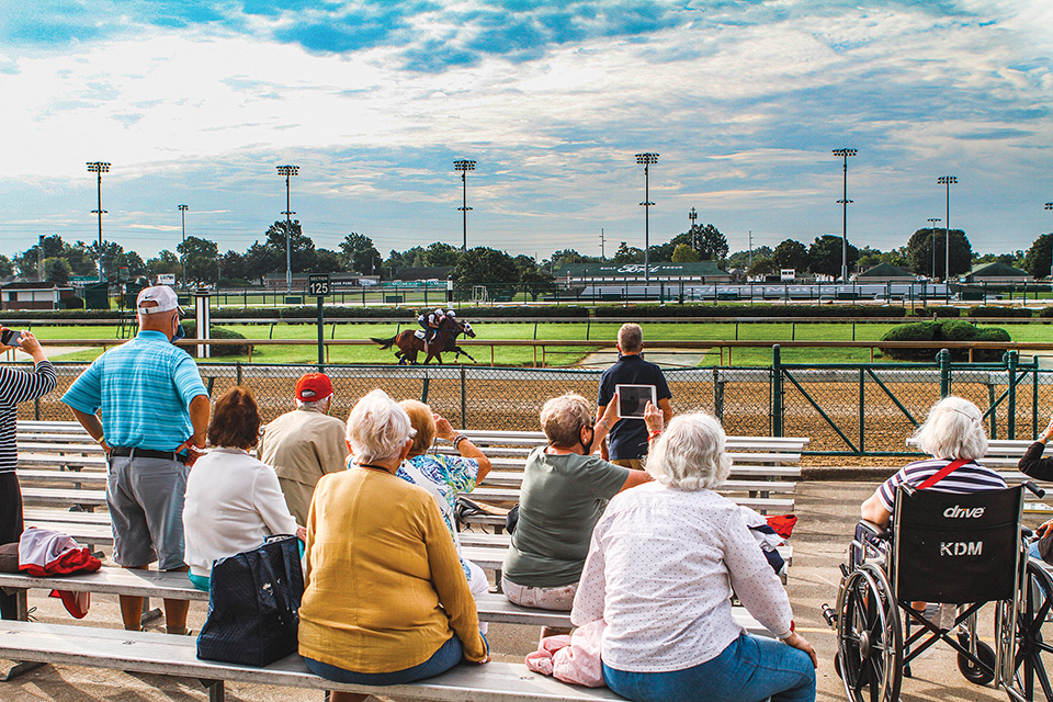 Visitors at one of the Churchill Downs Behind the Scenes Tours in Louisville, Kentucky (photo courtesy of Kentucky Derby Museum) Visitors at one of the Churchill Downs Behind the Scenes Tours in Louisville, Kentucky (photo courtesy of Kentucky Derby Museum)