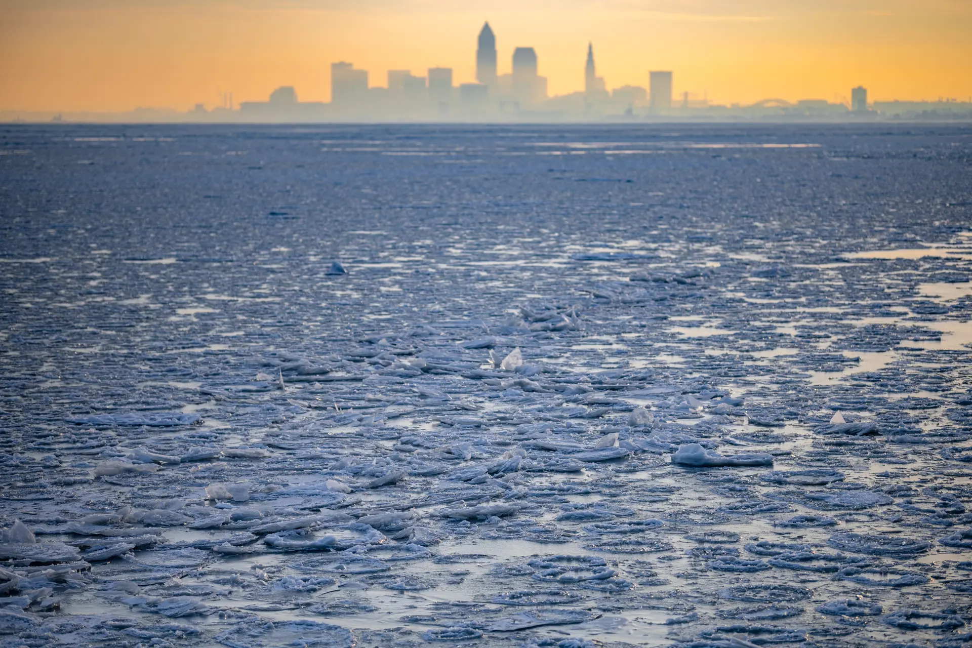 Lake Erie Nears 100% Ice Coverage After Record Cold Stretch