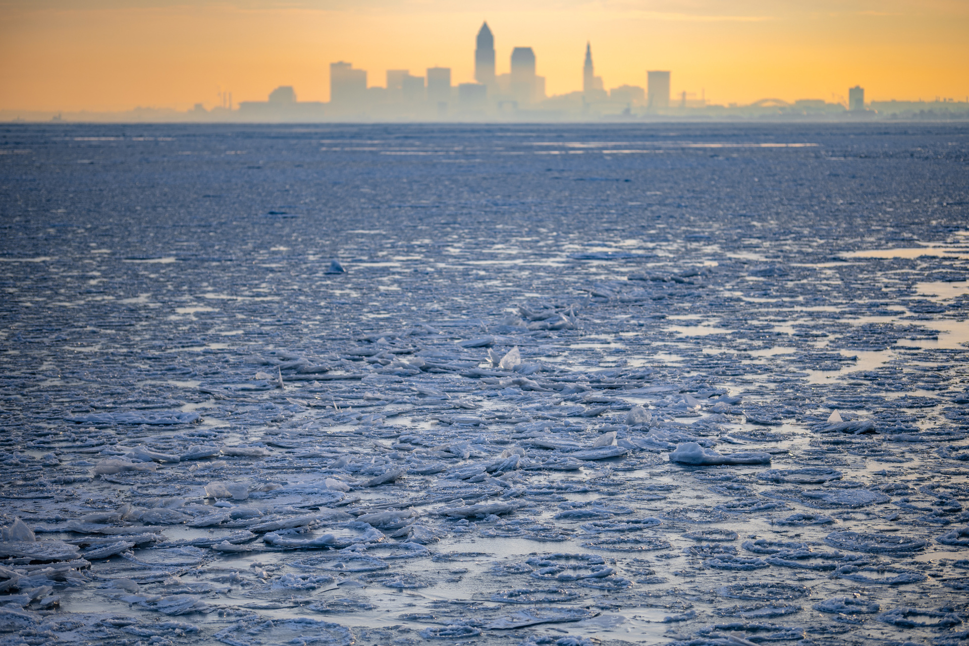 Lake Erie Nears 100% Ice Coverage After Record Cold Stretch