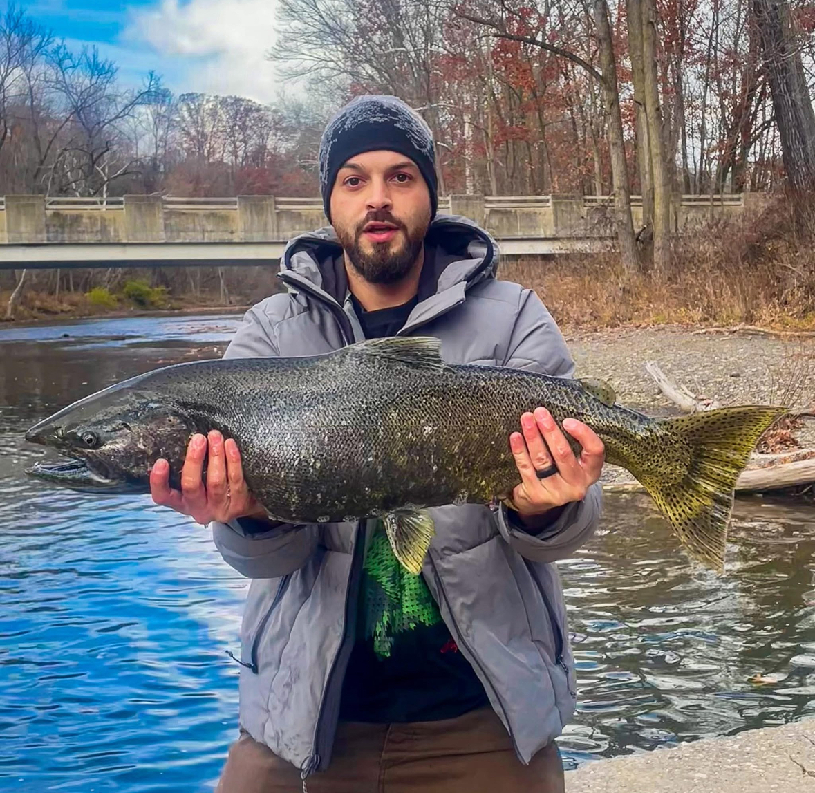 Ryan Williams caught this king, aka chinook, salmon in the Chagrin River in late  November 2025.