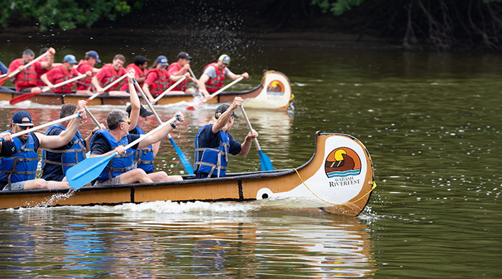 Rowers at Wabash Riverfest in Lafayette, Indiana (photo courtesy of Wabash Riverfest)