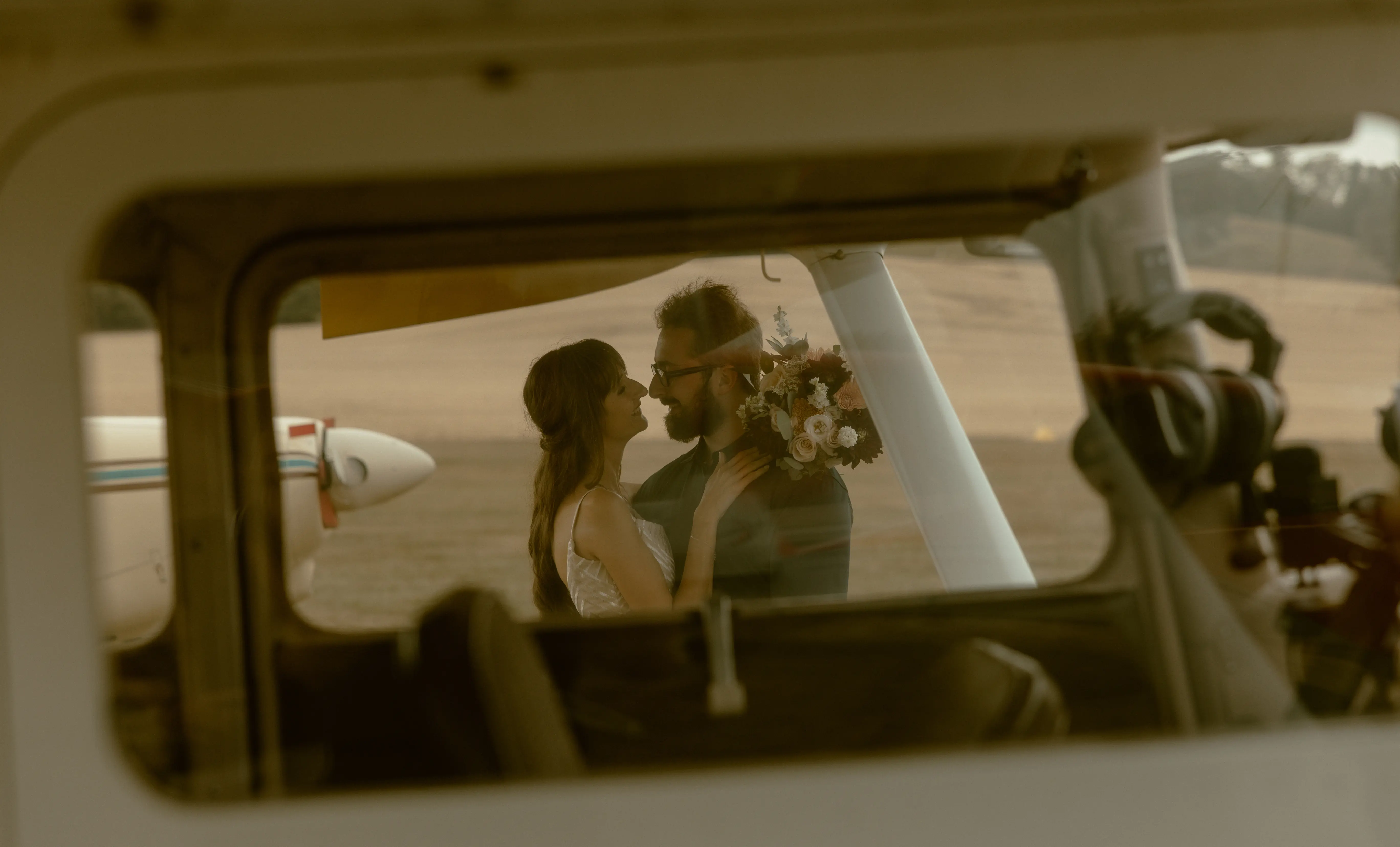 Love Was in the Air at This Local Couple's Pilot-Inspired Wedding