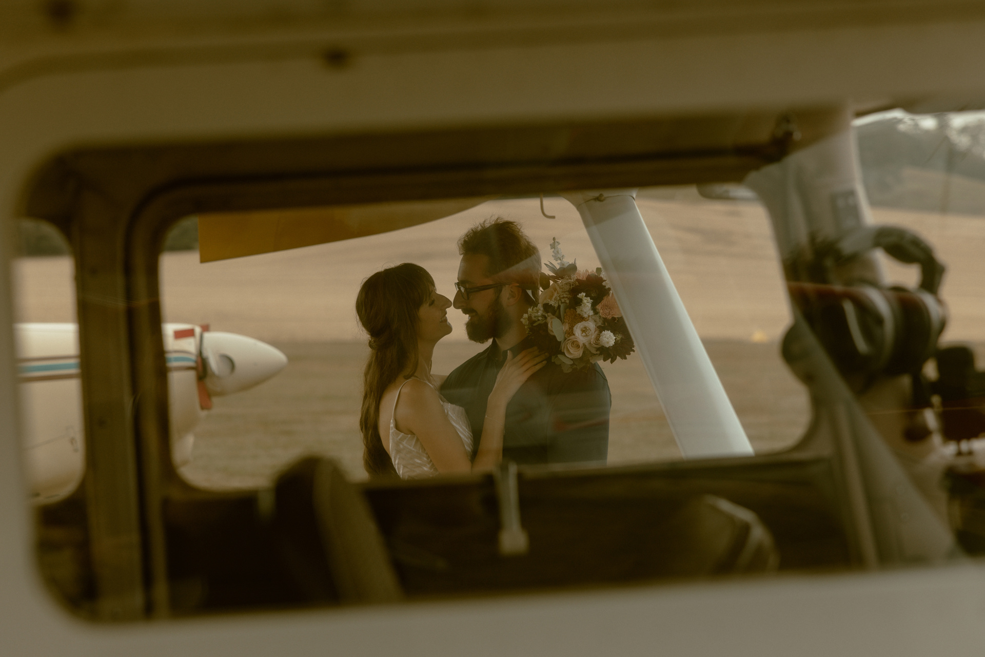 Love Was in the Air at This Local Couple's Pilot-Inspired Wedding