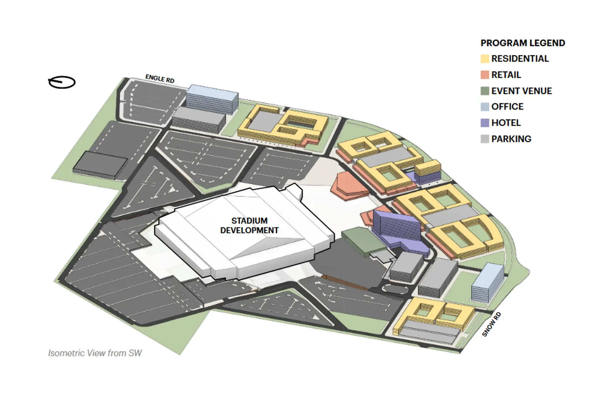 This 3D view of the full build-out.