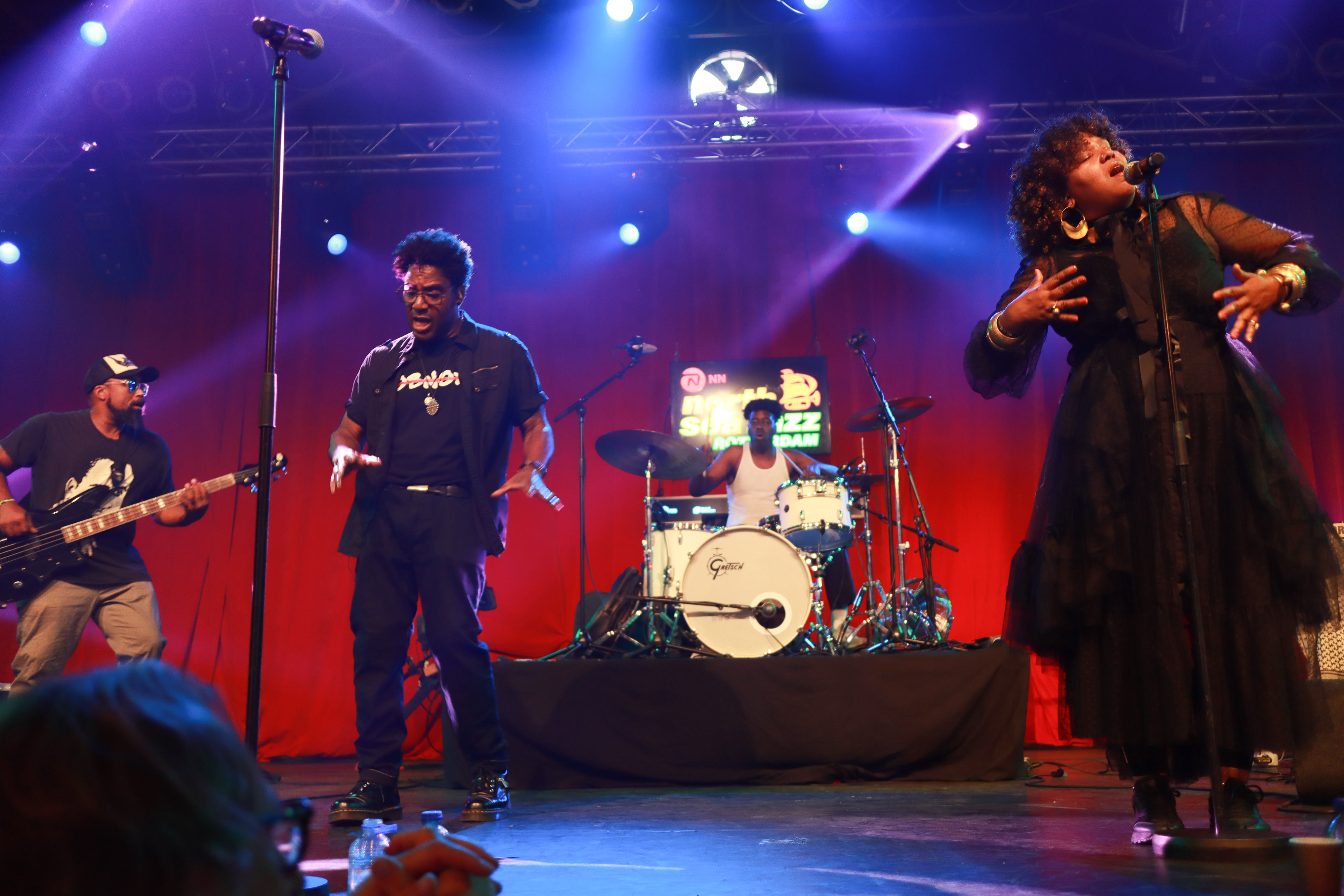 Band performing onstage