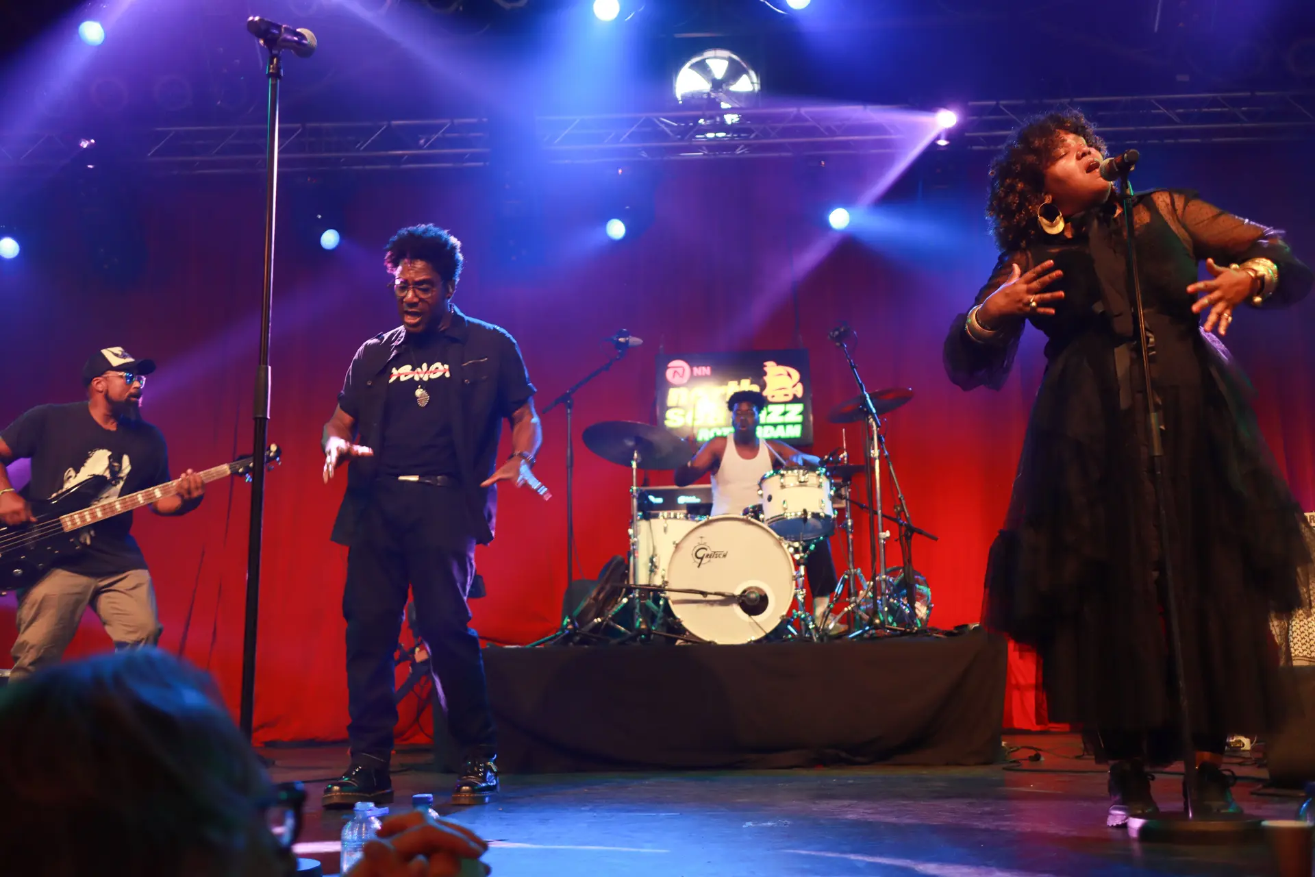 Band performing onstage