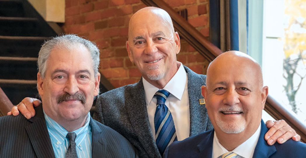 George Schindler (middle) with Hospitality Restaurant with Dave Hale (left) and Kay Ameen (right), who co-founded the company with Schindler. | Courtesy Hospitality Restaurants