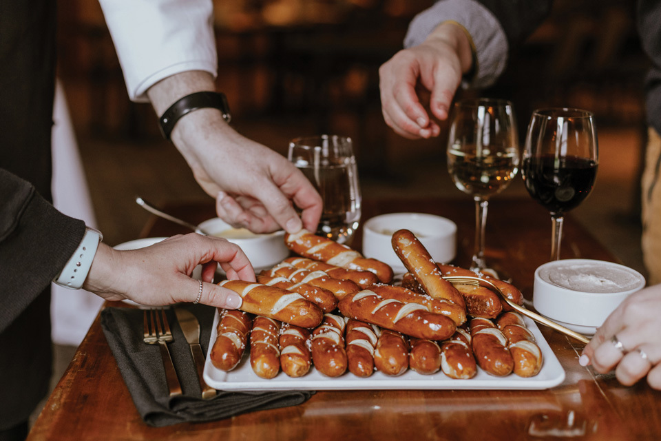 Soft pretzel appetizer at Gervasi Vineyard Resort & Spa (photo courtesy of Gervasi Vineyard Resort & Spa)