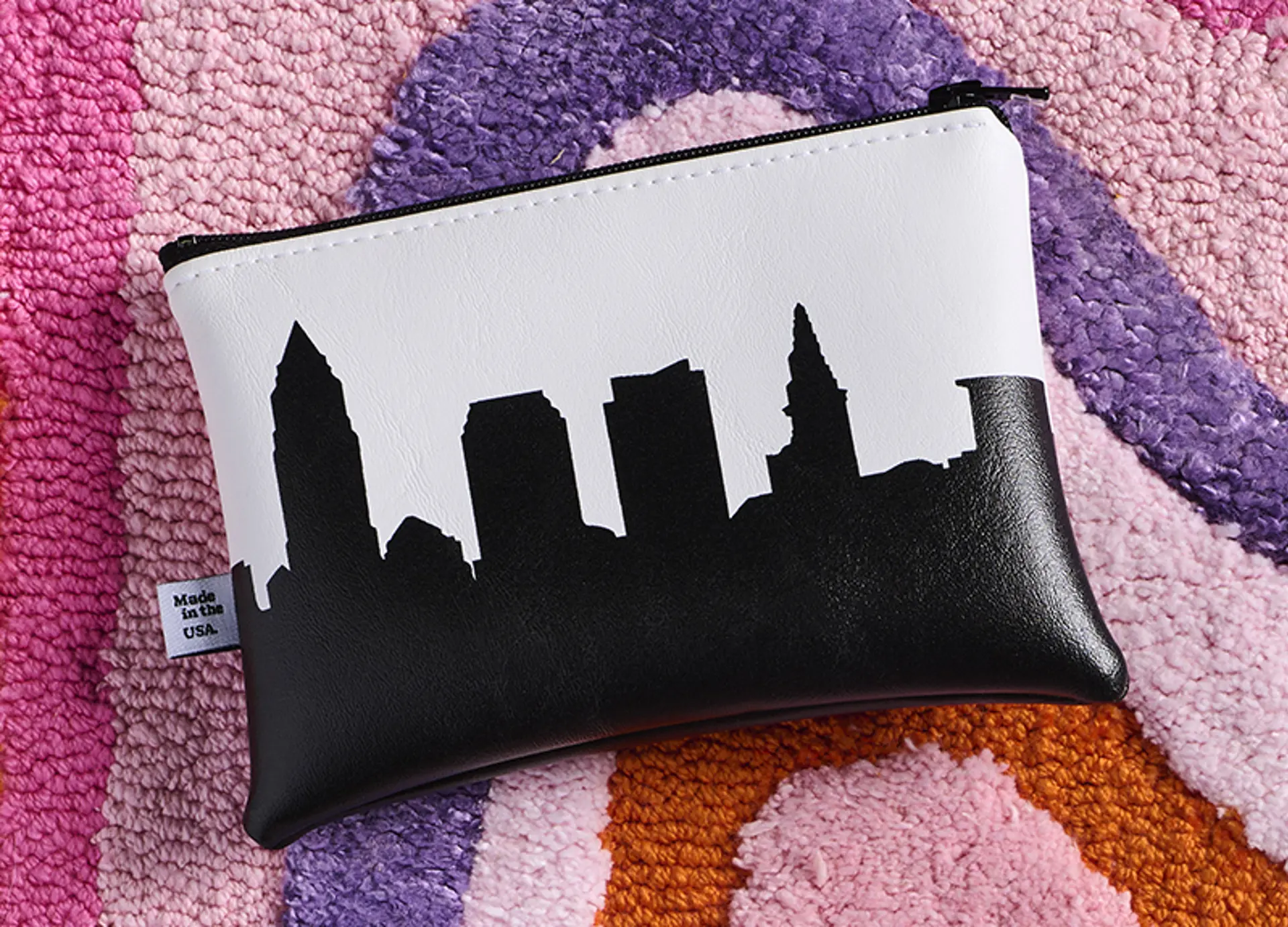 vegan products made in cleveland Anne Cate mini skyline vegan leather wallet