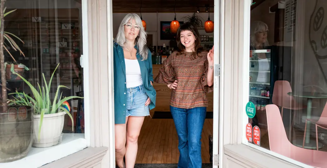 Sarah Stocum and Emily Flory, new owners of Six Shooter Coffee. | Photographed by Breanna Kulkin