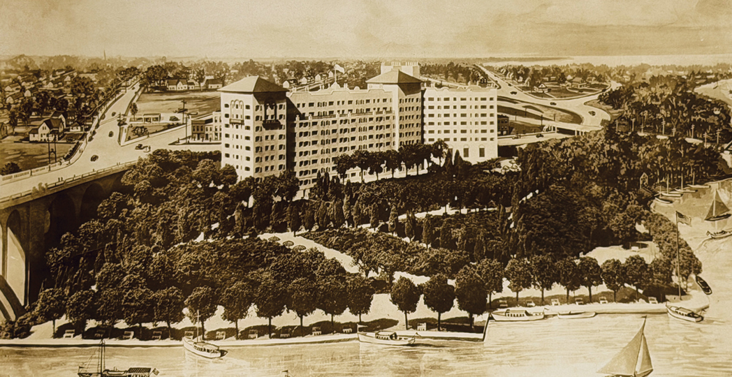 Historical photo of the Westlake Hotel