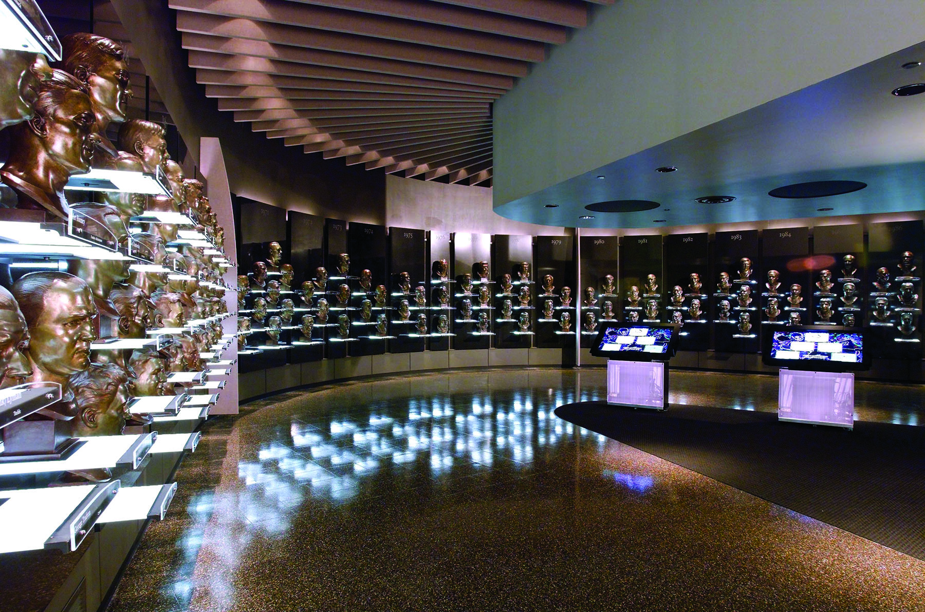 Hall of Fame Gallery at Pro Football Hall of Fame in Canton, Ohio (photo courtesy of Pro Football Hall of Fame) Hall of Fame Gallery at Pro Football Hall of Fame in Canton, Ohio (photo courtesy of Pro Football Hall of Fame)