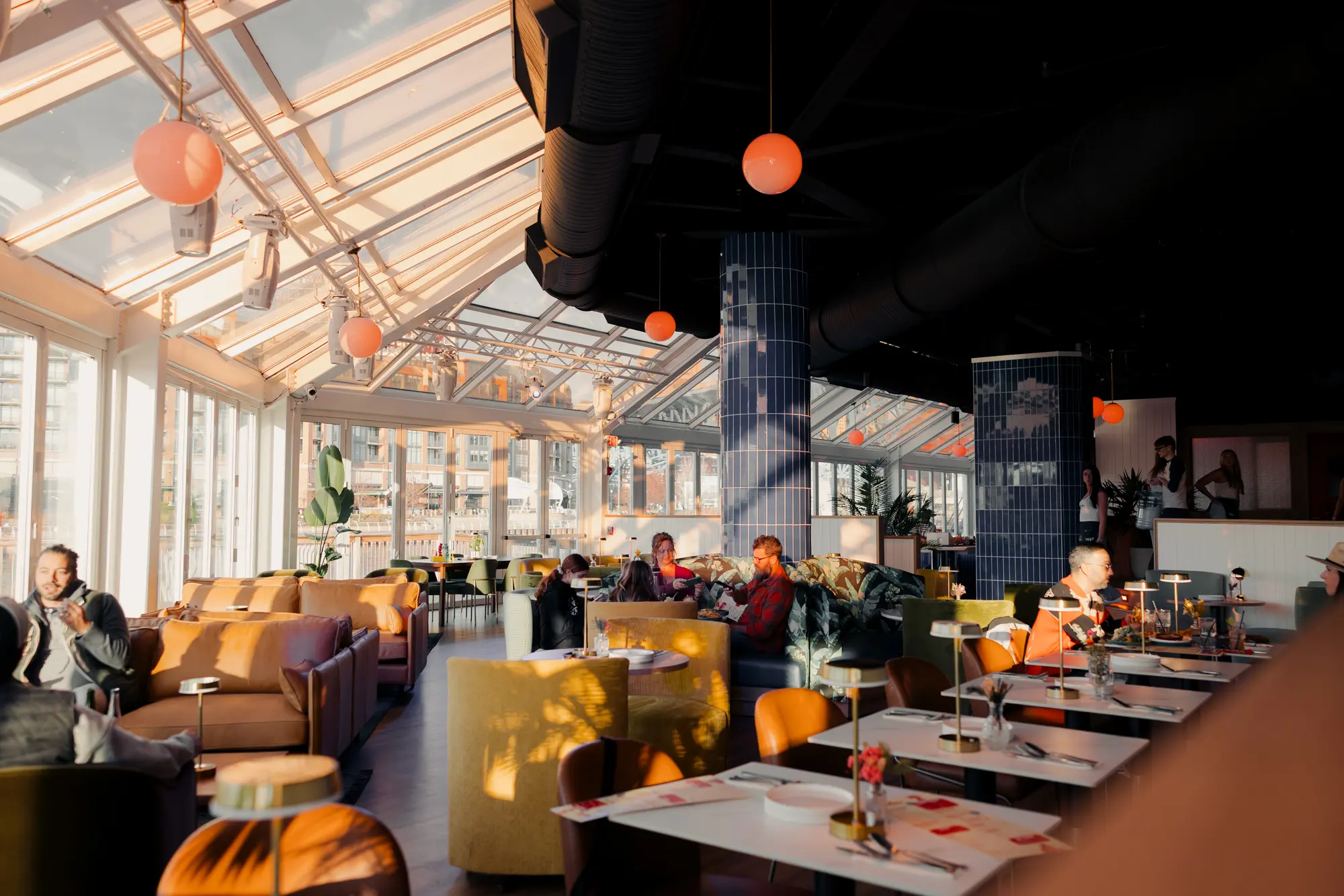 Shooters dining room in Cleveland, Ohio, river front restaurant