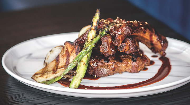 Plate of Korean pork ribs at NAMI Modern Korean Steakhouse in Louisville, Kentucky (photo by Sara Babcock) Plate of Korean pork ribs at NAMI Modern Korean Steakhouse in Louisville, Kentucky (photo by Sara Babcock)