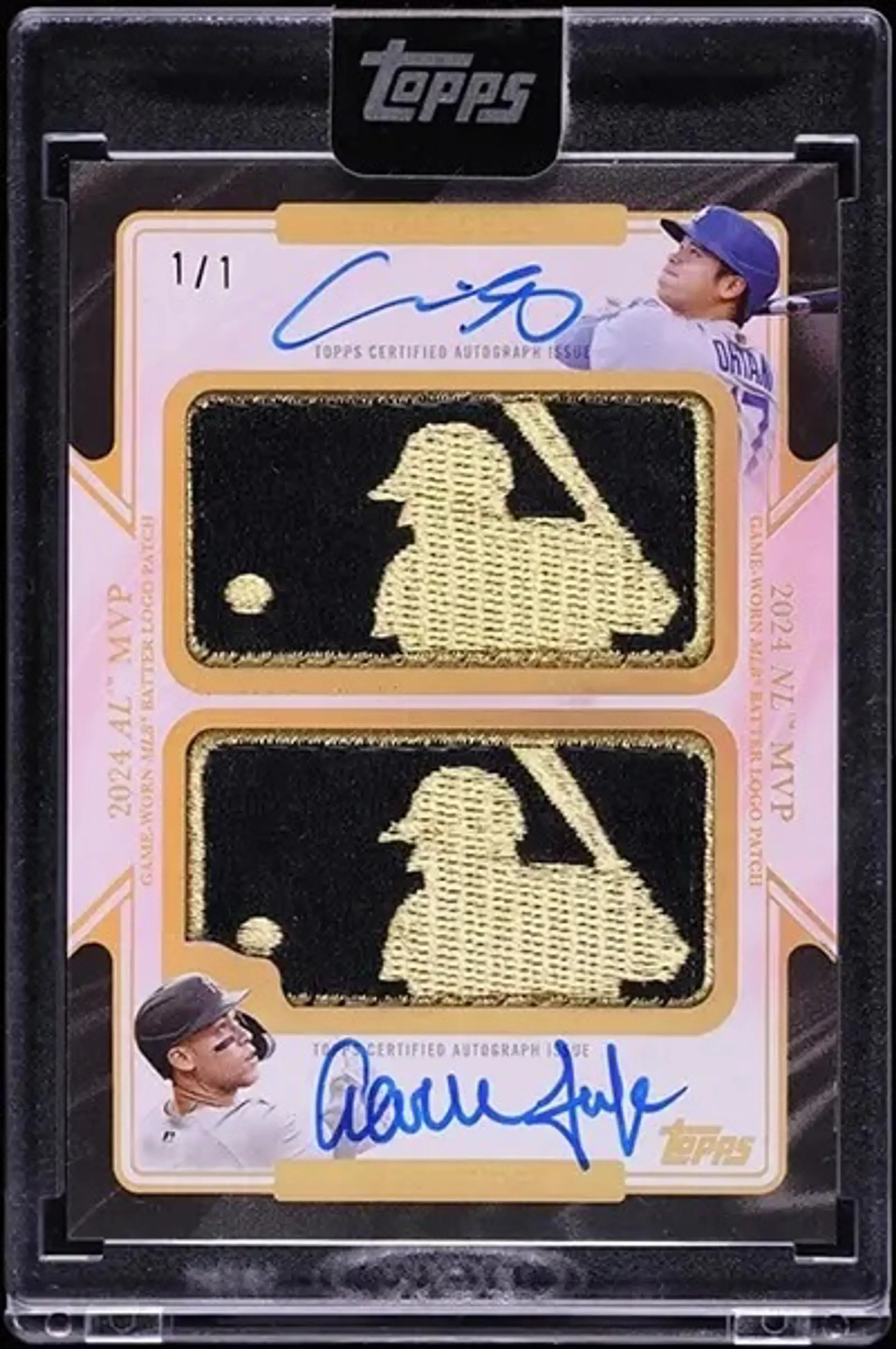 Aaron Judge and Shohei Ohtani Topps card.
