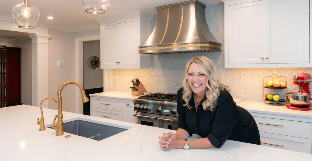 Jen Picciano in her Gates Mills kitchen. | PHOTOGRAPHED BY KAITLIN WALSH