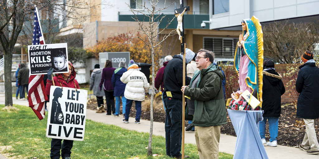 EVERY SATURDAY, PROTESTORS COME TO SPEAK OUT AGAINST PRETERM AND ABORTION.
