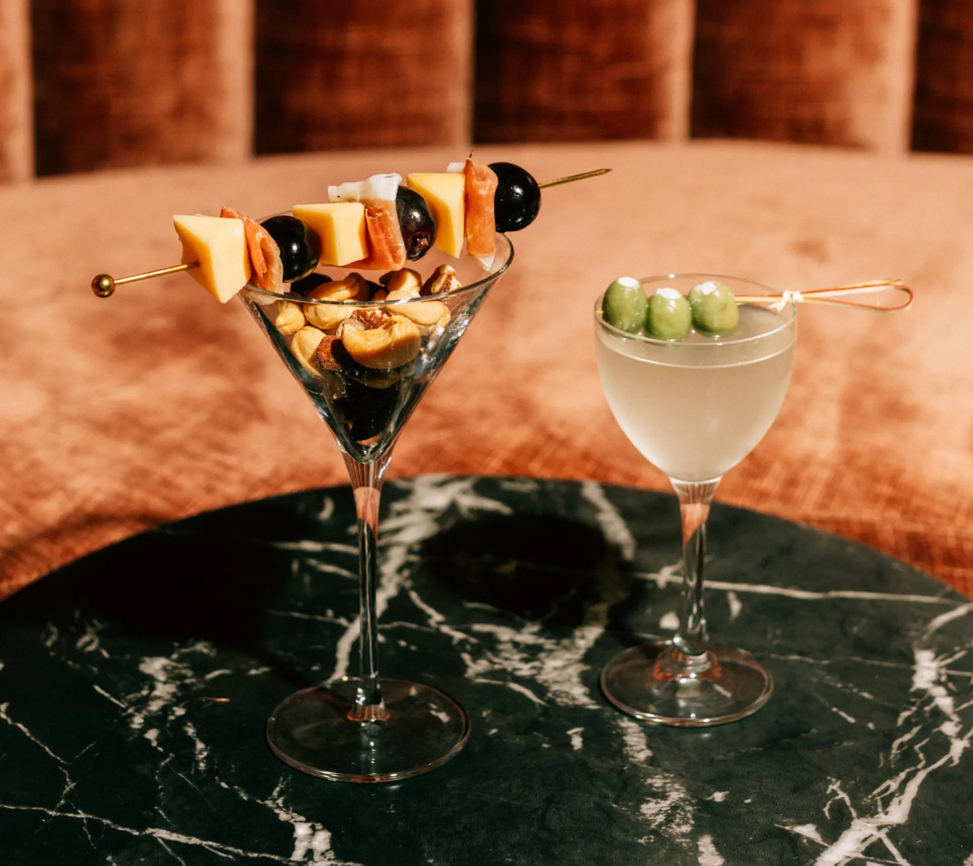 Encore, located in Playhouse Square, takes you back in time with its vintage vibe and classic drinks. 